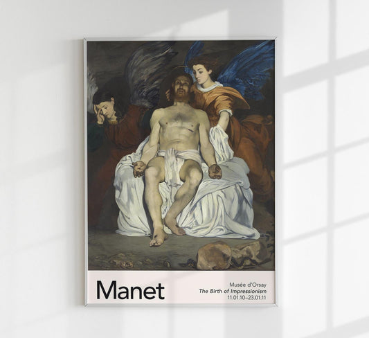 Dead Christ with Angels Nr 1 by Manet Exhibition Poster