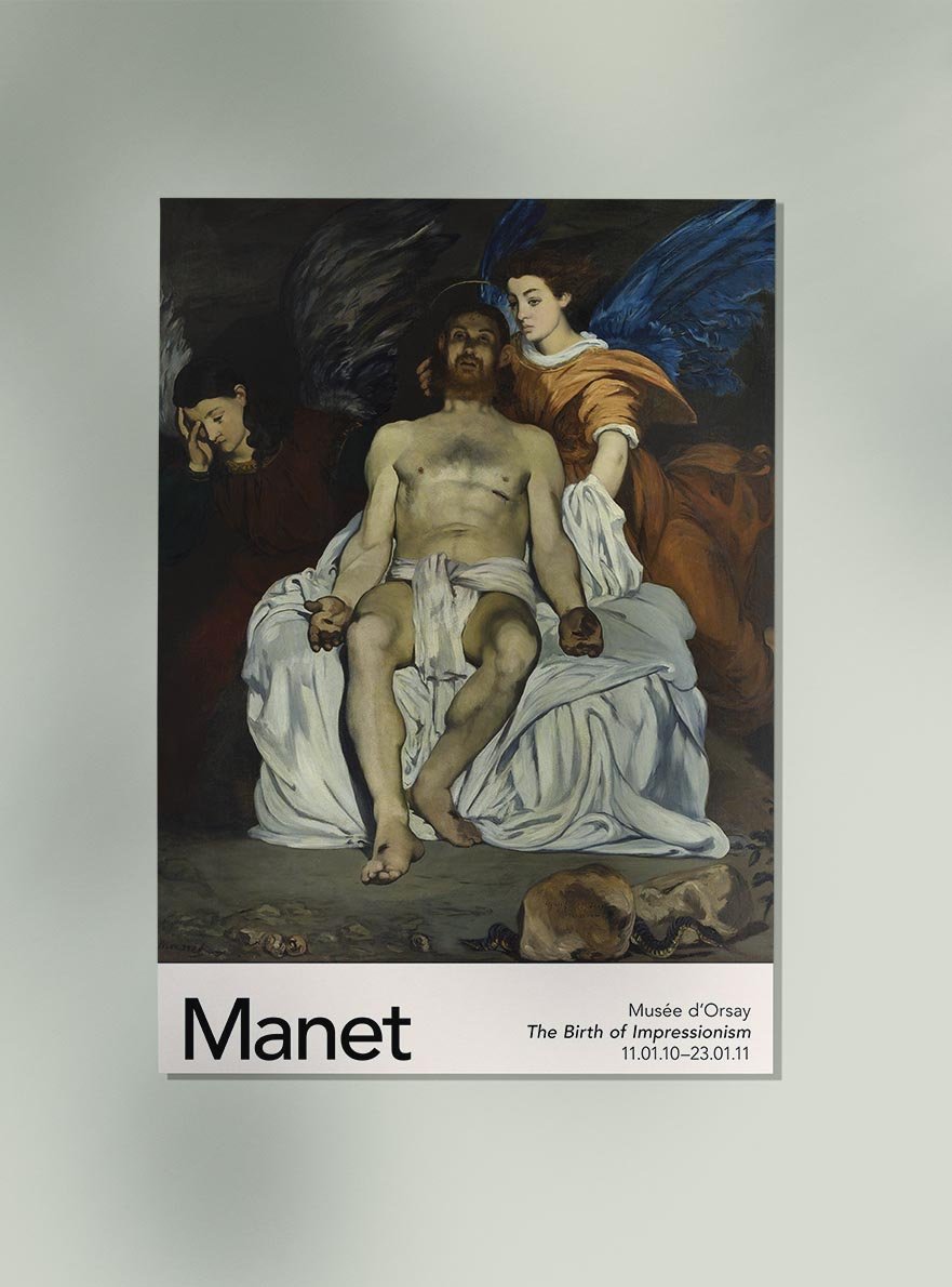 Dead Christ with Angels Nr 1 by Manet Exhibition Poster