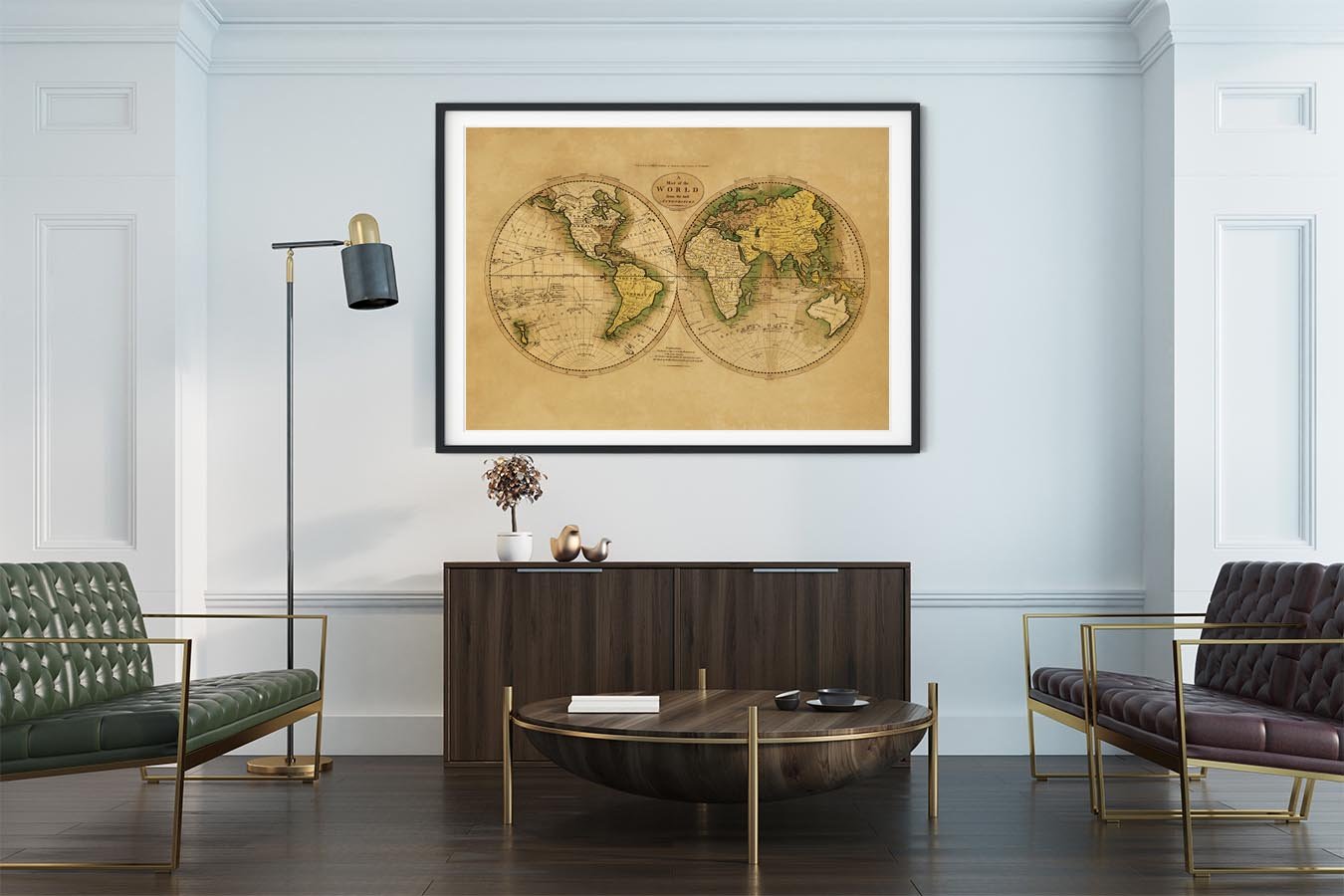 Ancient World Map Poster