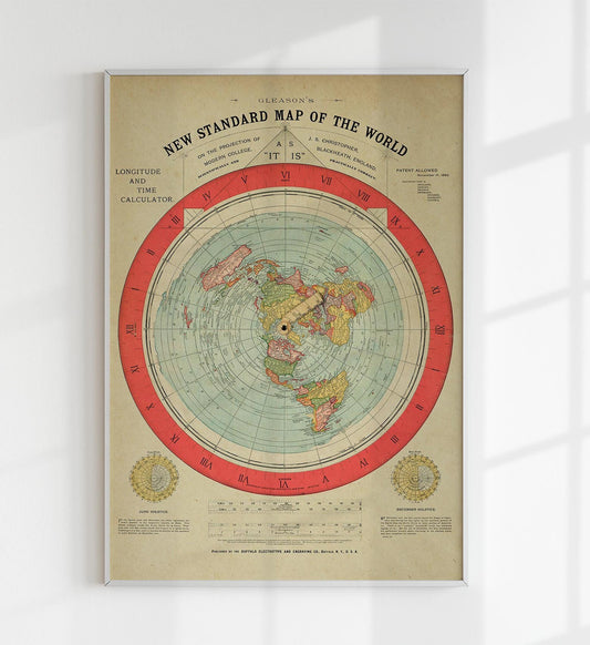 Flat Map of the World by Gleason