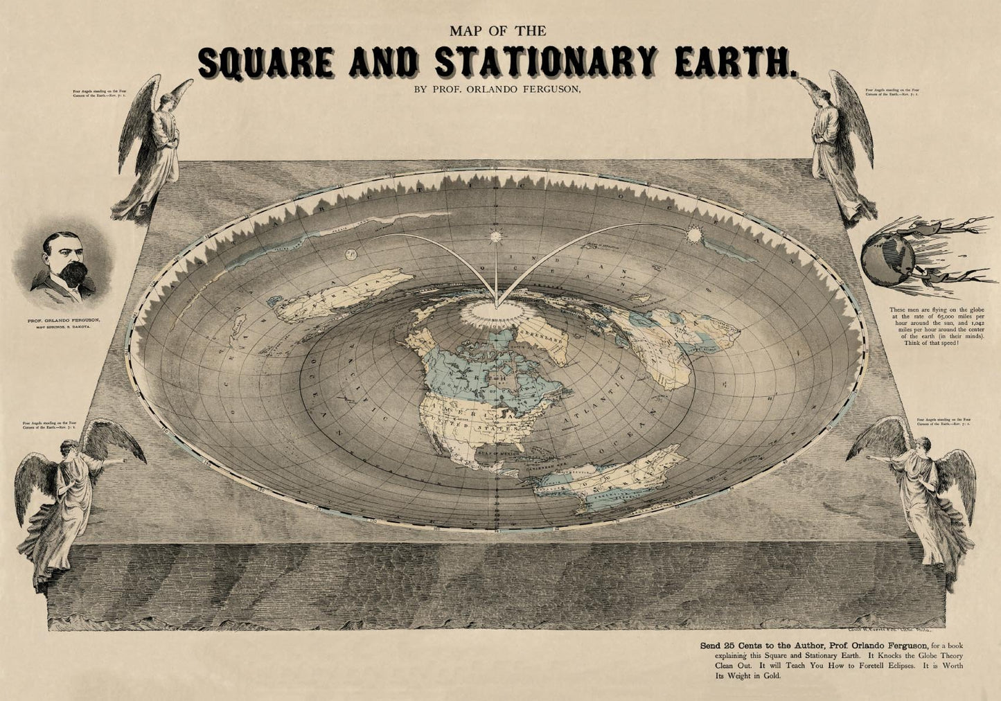 Square and Stationary Earth Map