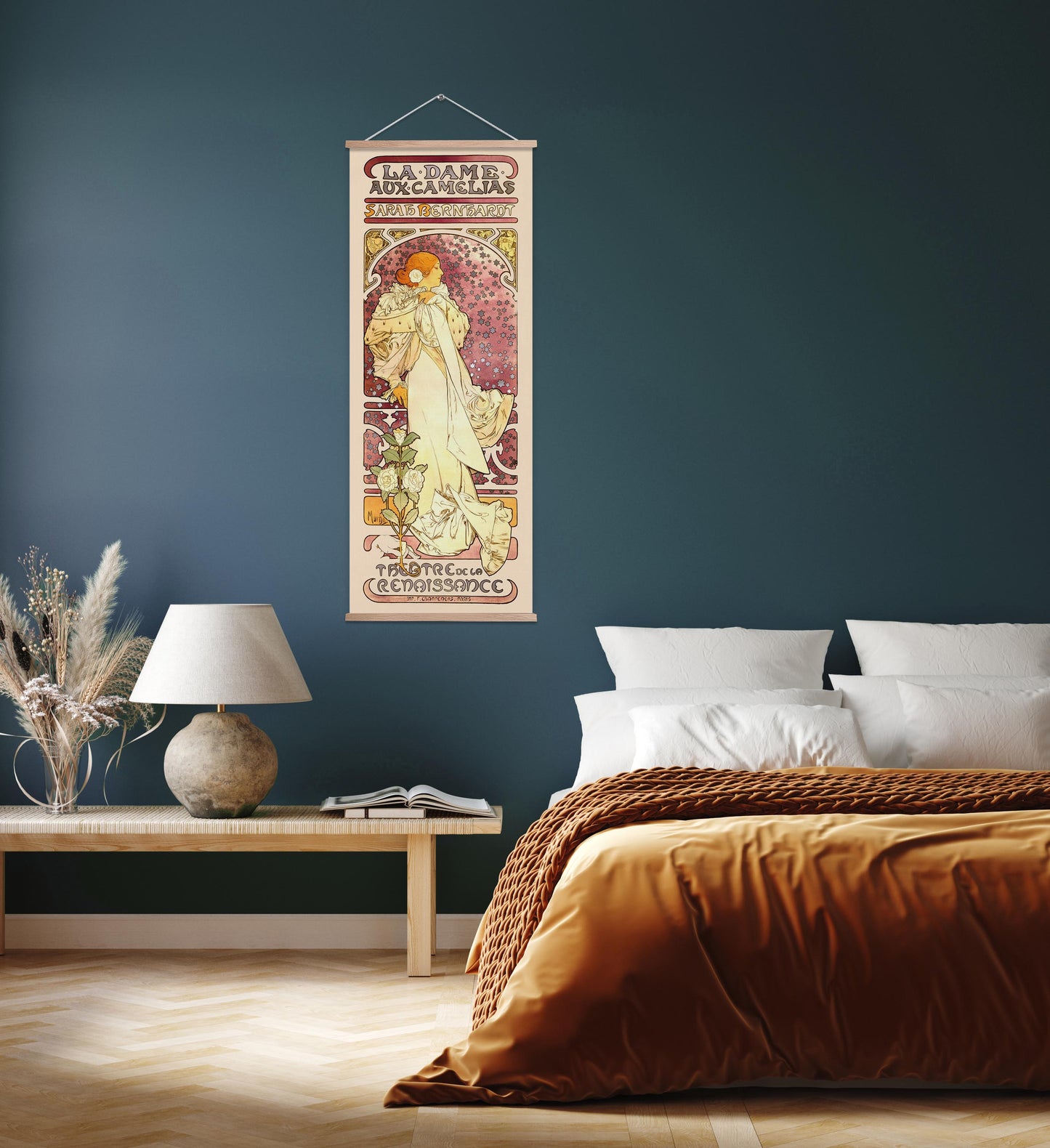 La Dame aux Camelias by Alphonse Mucha Wall Hanging