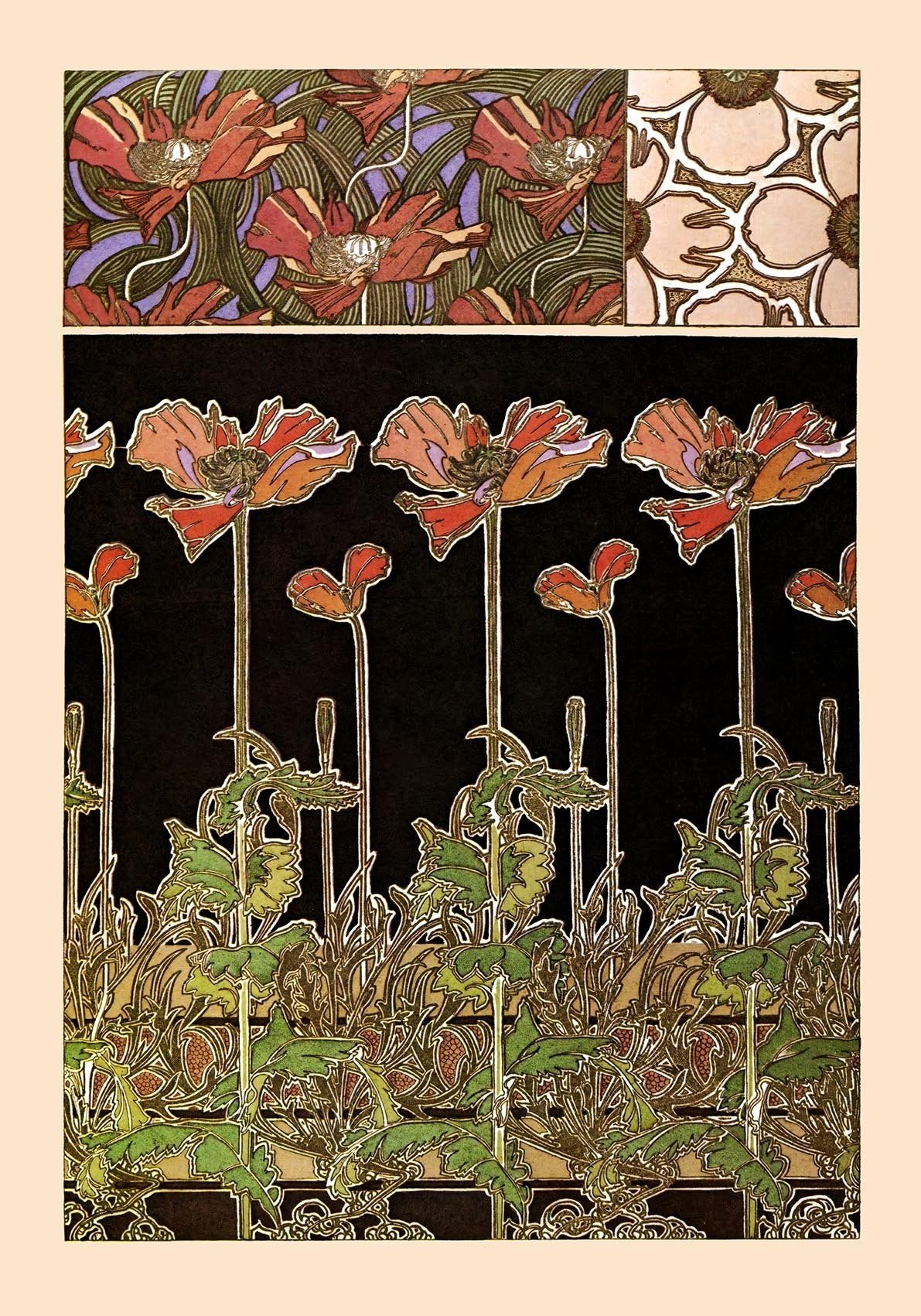 Oriental Flowers by Alphonse Mucha