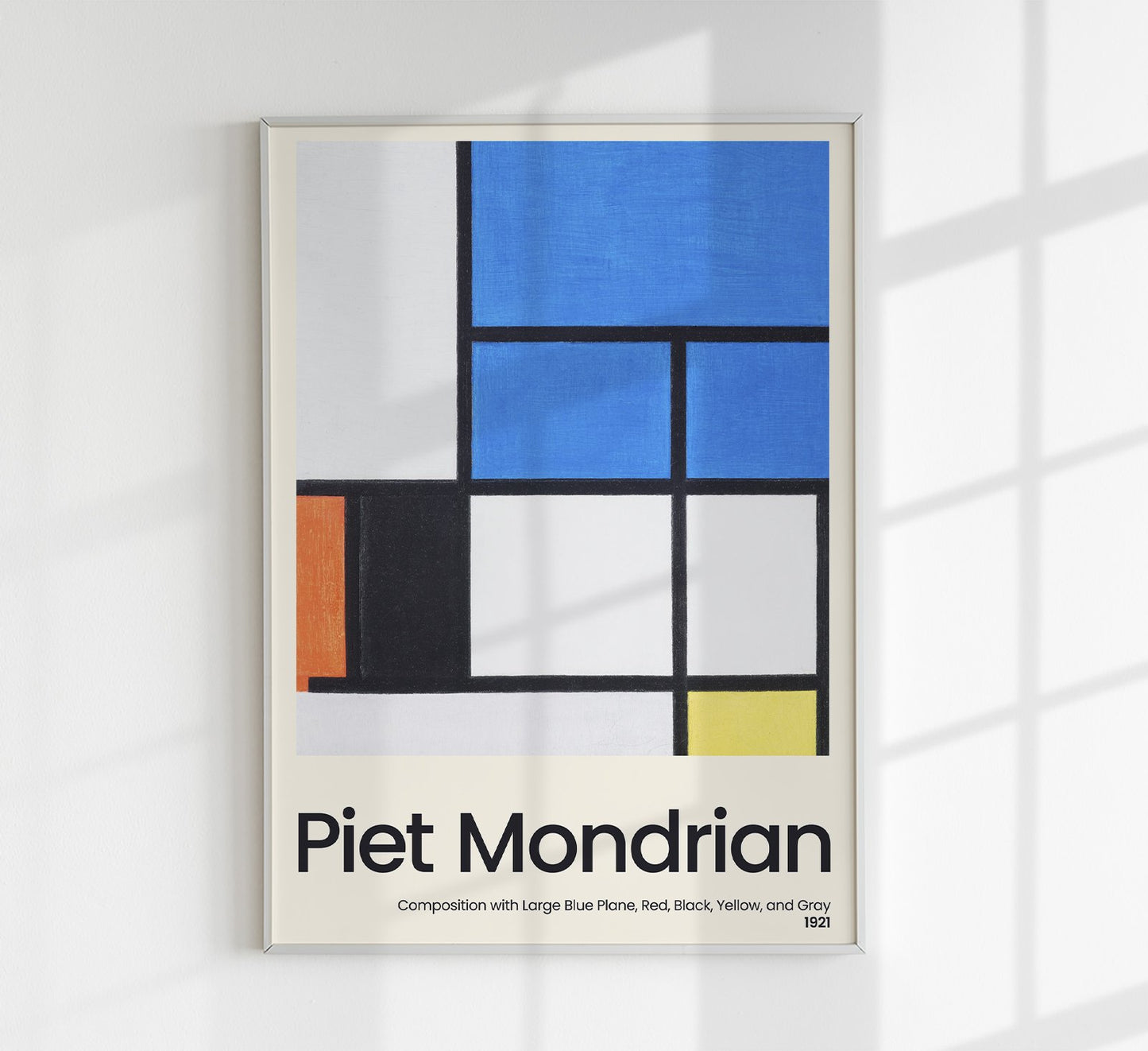 Composition with Large Blue Plane By Piet Mondrian Exhibition Poster