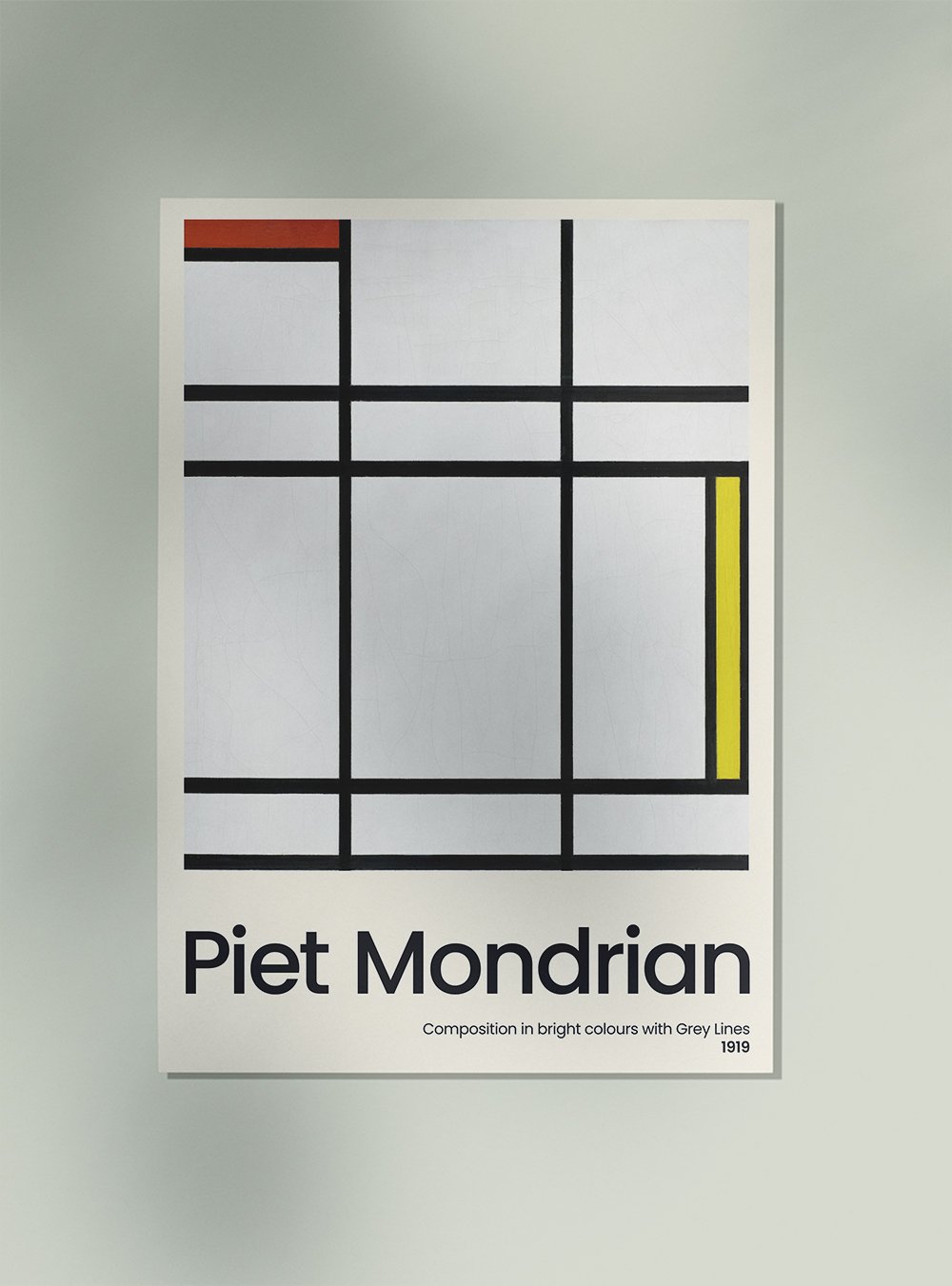 Composition in White, Red, and Yellow By Piet Mondrian Exhibition Poster