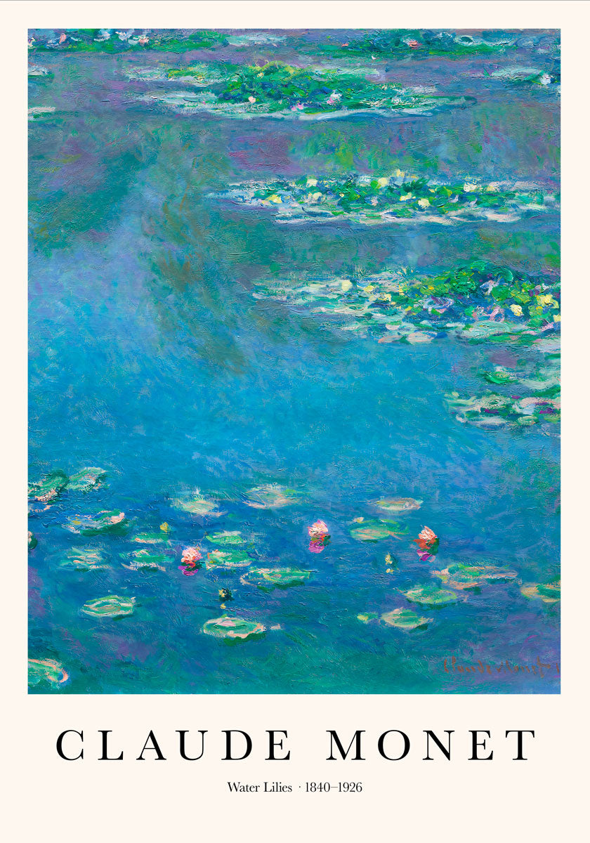 Waterlillies by Claude Monet Art Exhibition Poster
