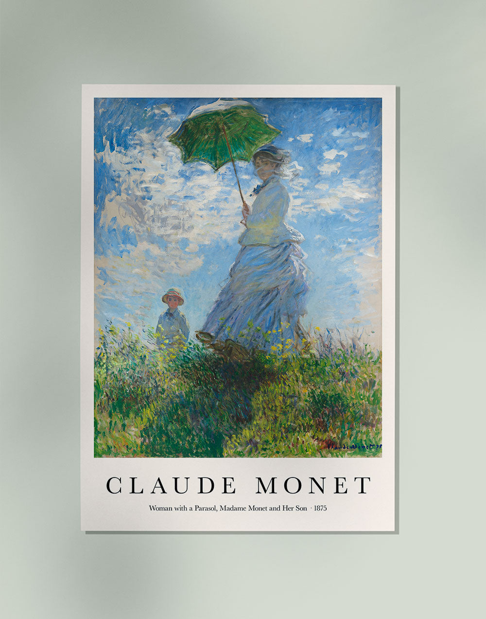 Woman with a Parousel, Madame Monet and her Son by Claude Monet Art Exhibition Poster