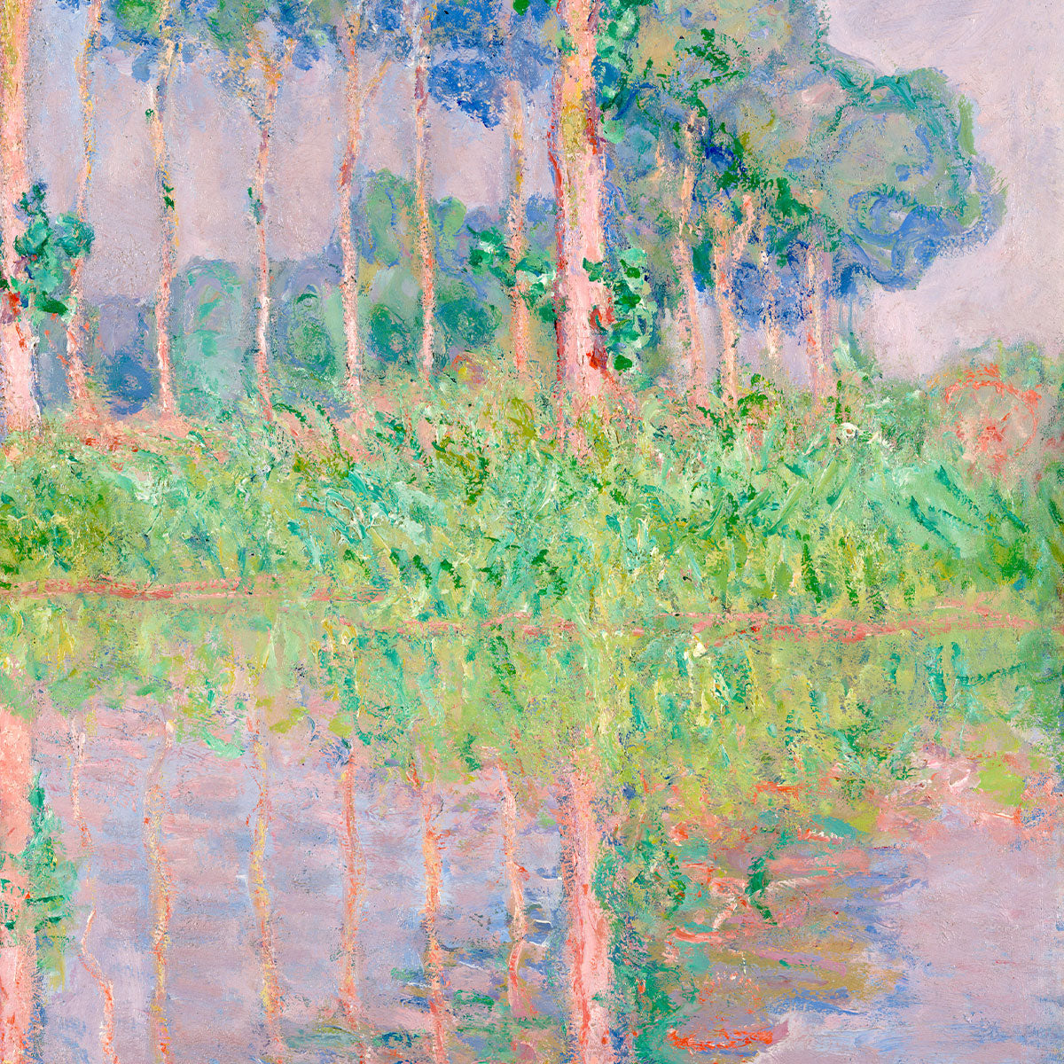 Poplars, Pink Effect by Claude Monet Art Exhibition Poster