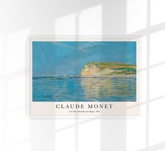Low Tide at Pourville by Claude Monet Art Exhibition Poster