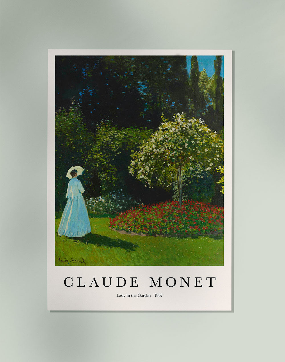Lady in the Garden by Claude Monet Art Exhibition Poster