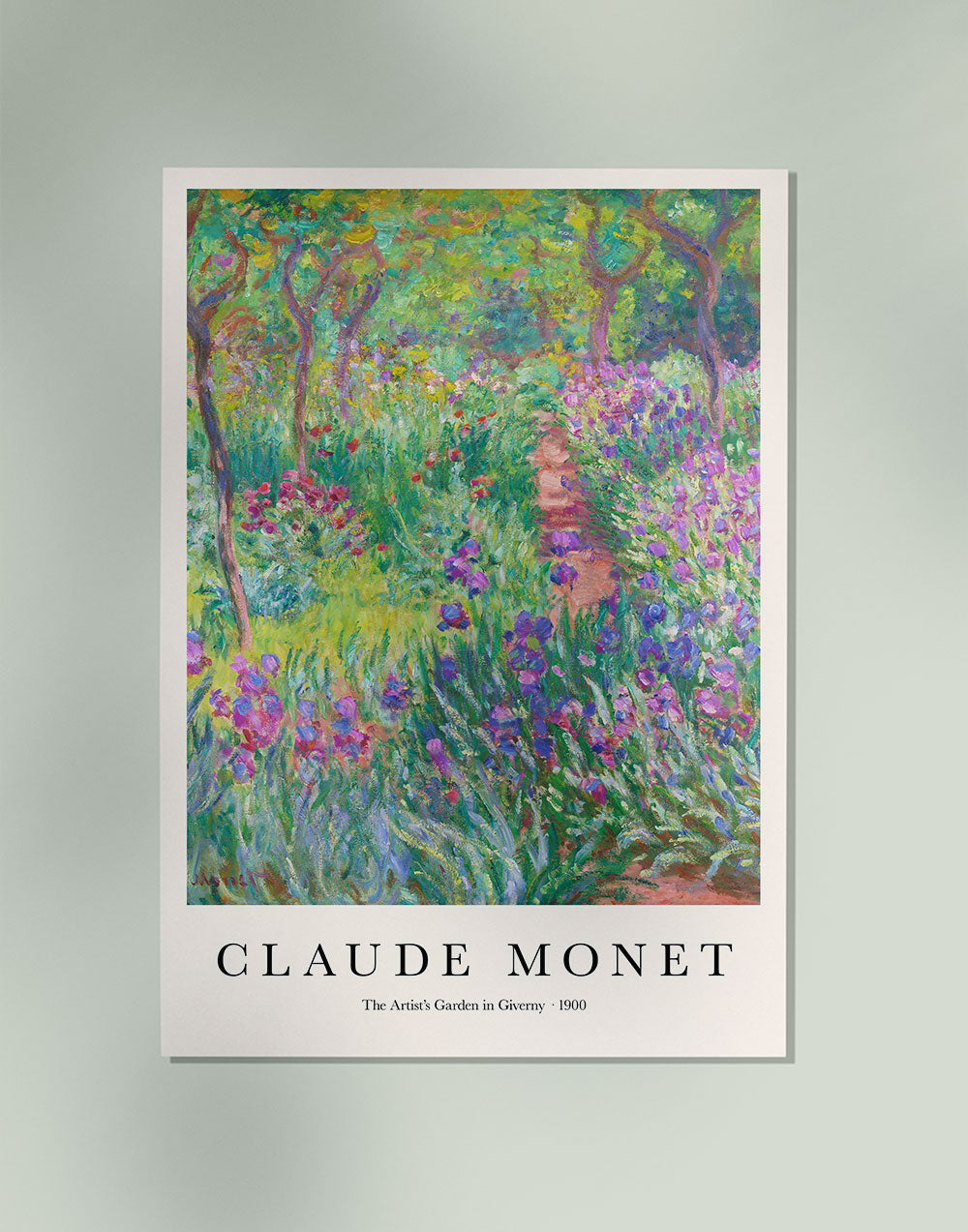 The Artist's Garden in Giverny by Claude Monet Art Exhibition Poster