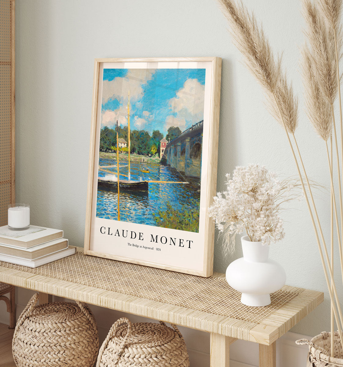 The Bridge at Argenteuil by Claude Monet Art Exhibition Poster