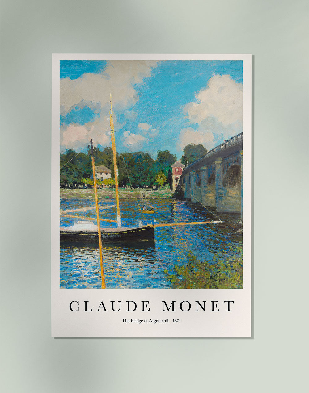 The Bridge at Argenteuil by Claude Monet Art Exhibition Poster