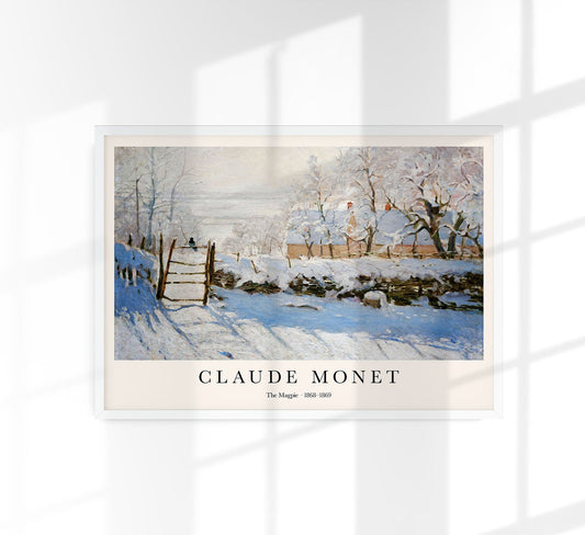 The Magpies by Claude Monet Art Exhibition Poster
