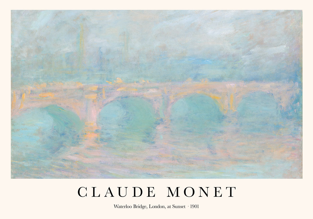 Waterloo Bridge, London by Claude Monet Art Exhibition Poster