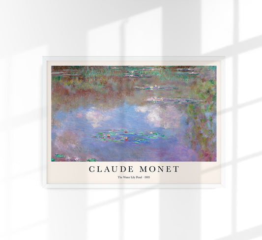 The Waterlily Pond by Claude Monet Art Exhibition Poster