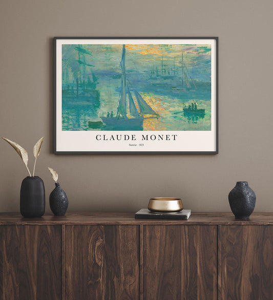 Sunrise by Claude Monet Art Exhibition Poster