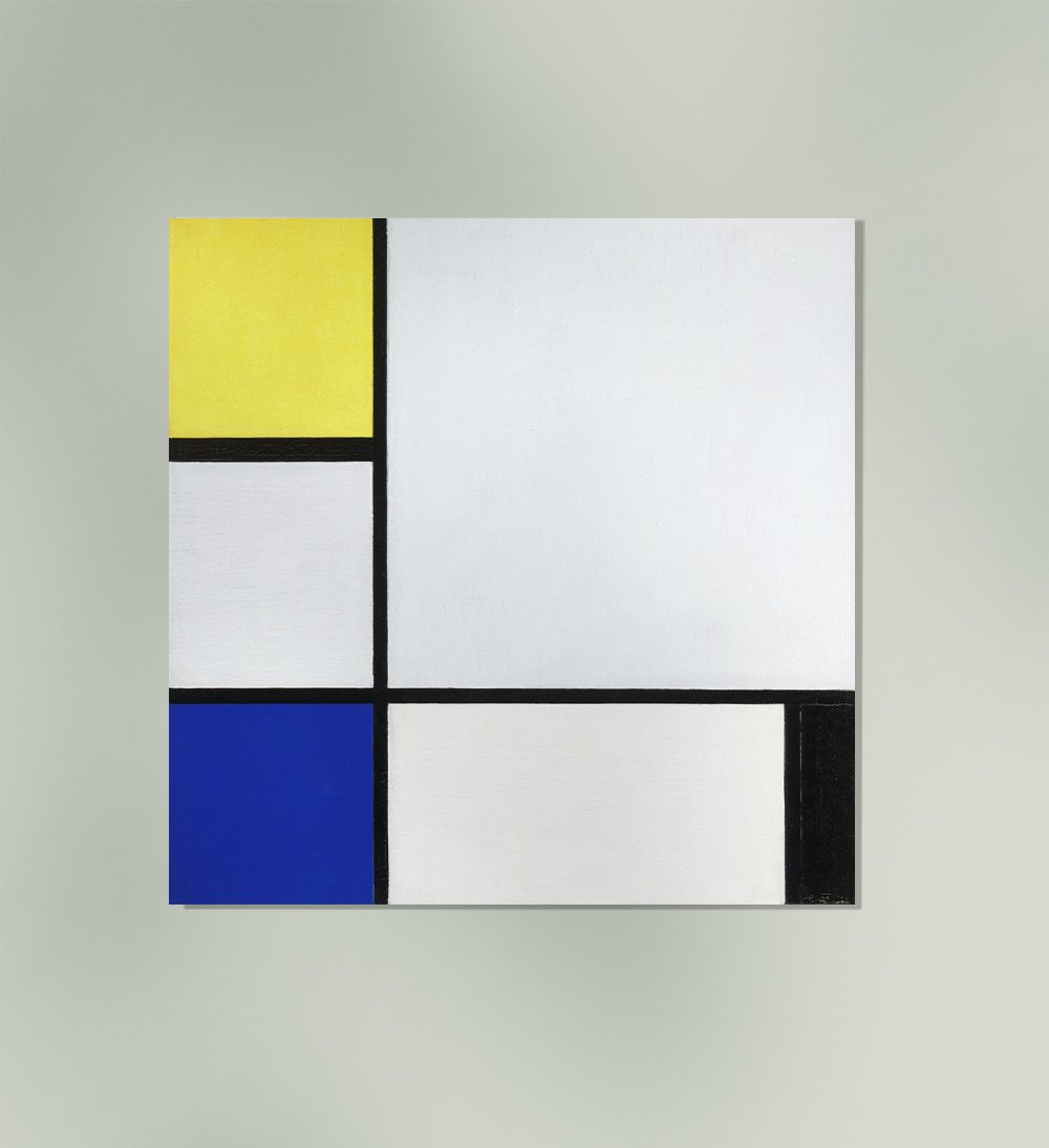 Composition with Yellow, Blue, Black and Light Blue By Piet Mondrian