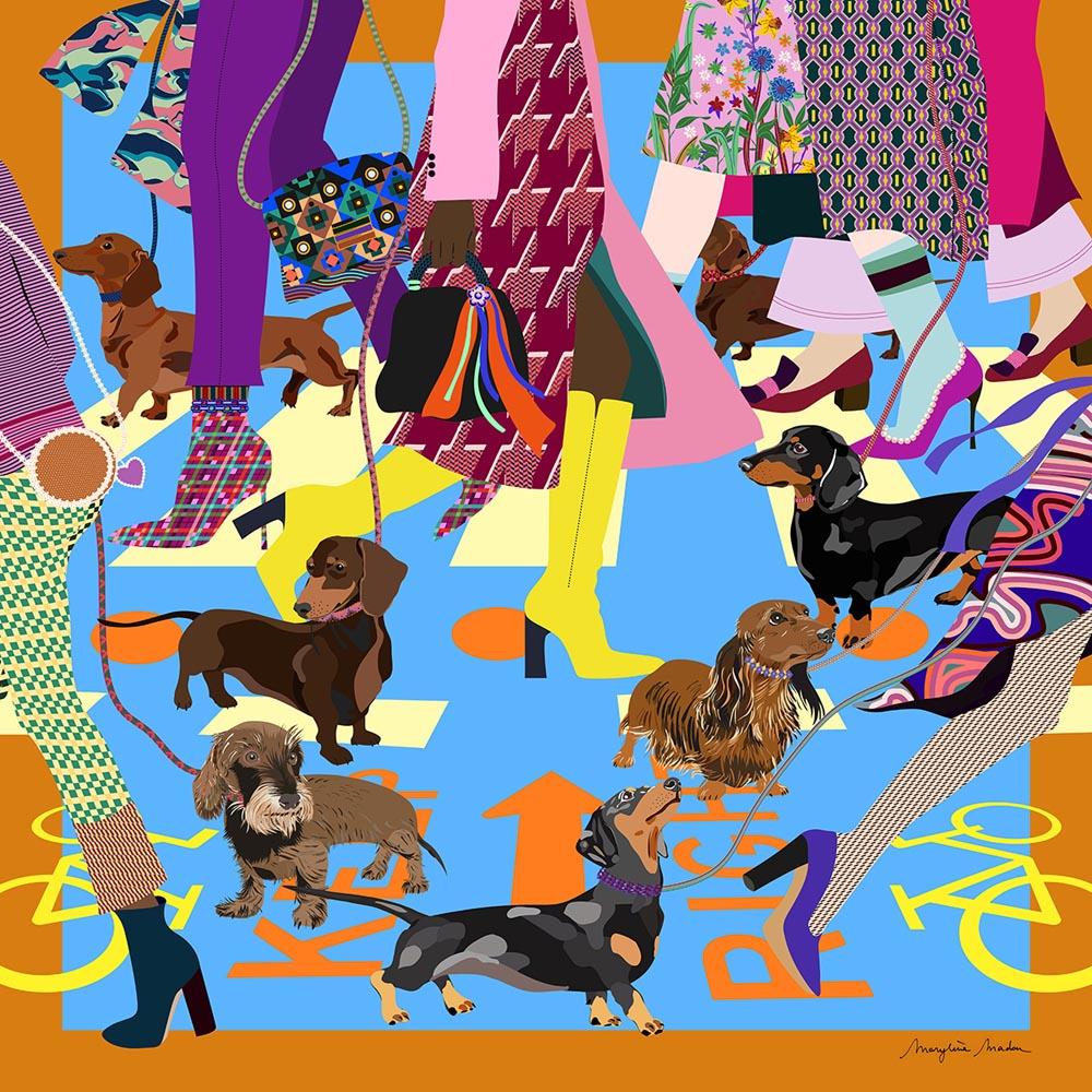 Fashion Dachshund Dogs by MARYLENE MADOU