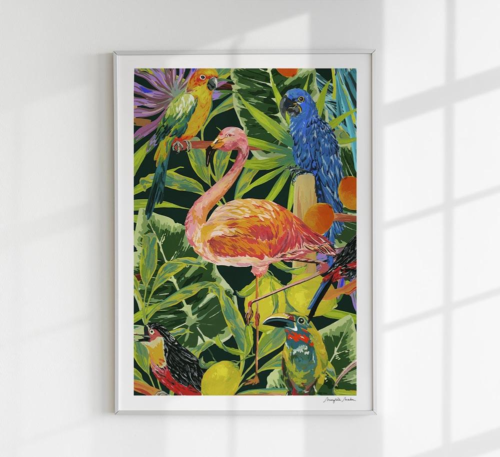 Jungle Flamingo by MARYLENE MADOU