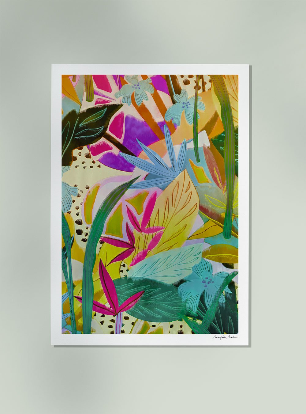 Jungle Collage Yellow by MARYLENE MADOU