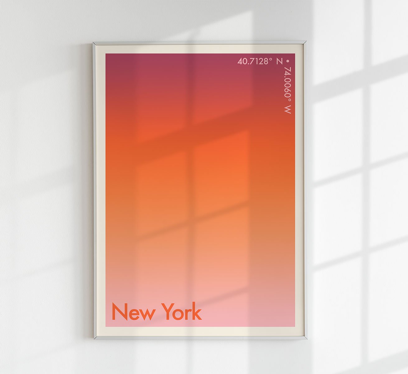 New York Sunset City Art Print