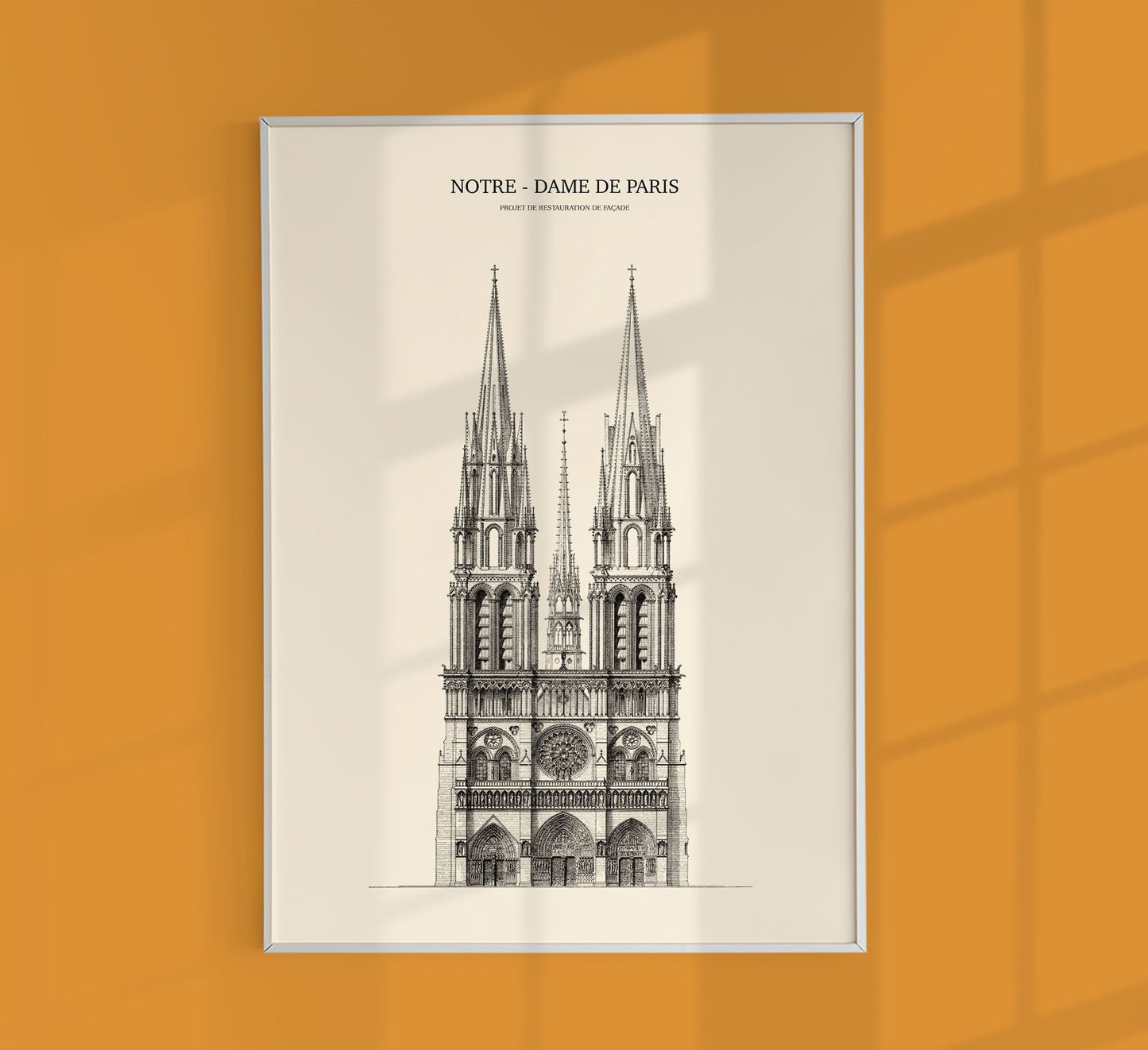 Notre-Dame de Paris Architecture Poster
