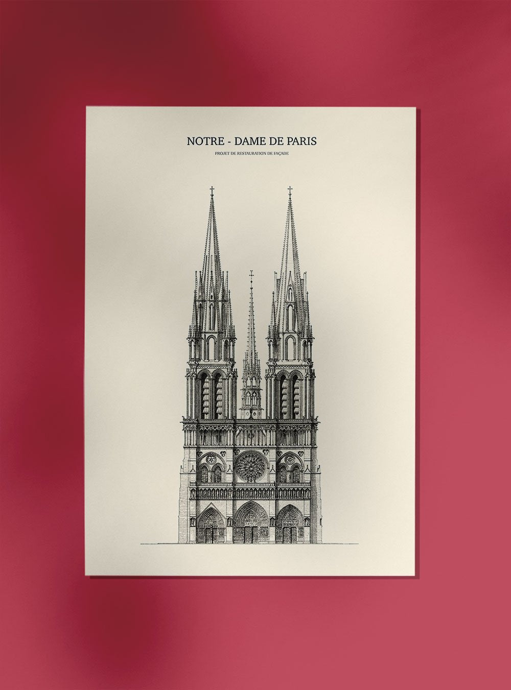 Notre-Dame de Paris Architecture Poster