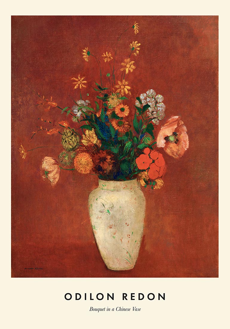 Bouquet in a Chinese Vase by Odilon Redon