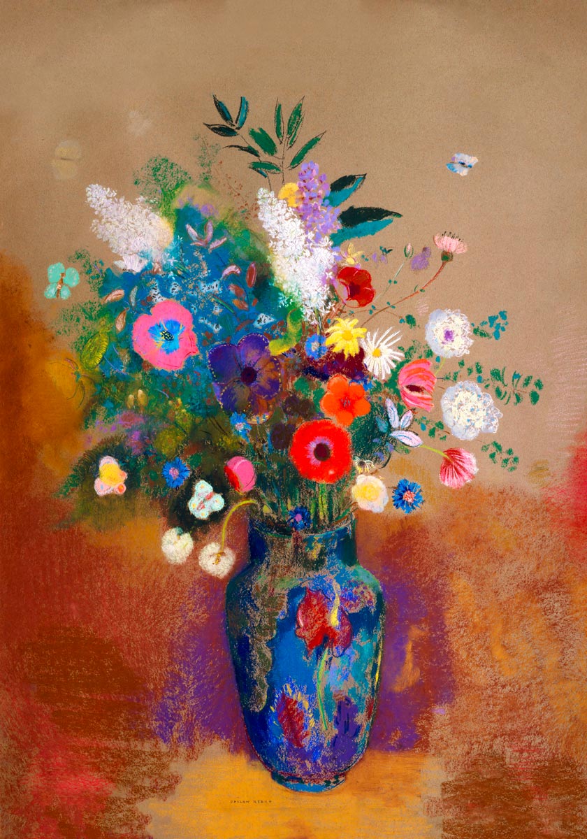 Bouquet of Flowers Painting by Odilon Redon