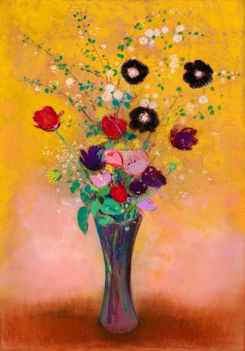 Vase of Flowers Painting by Odilon Redon