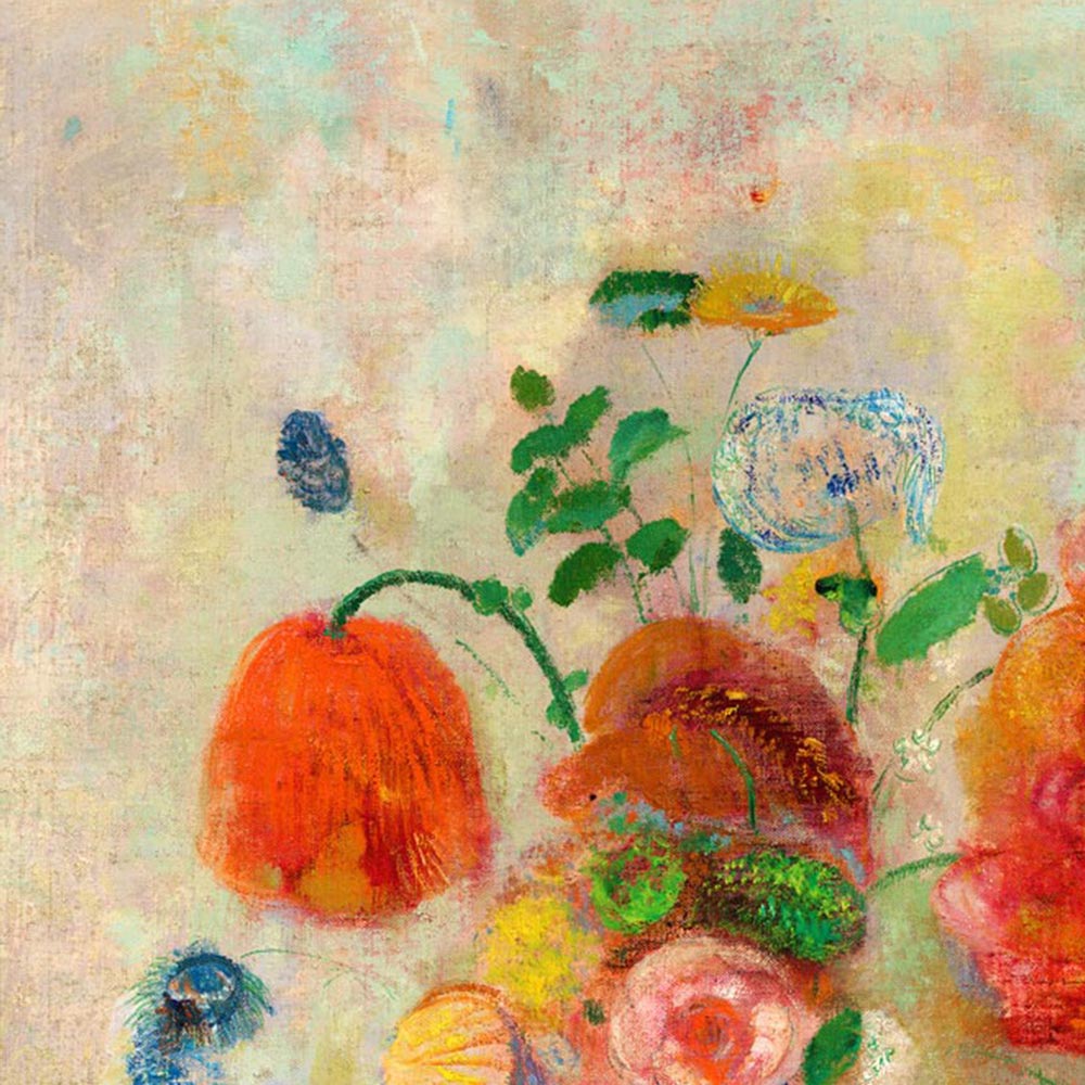 Large Vase with Flowers Painting by Odilon Redon