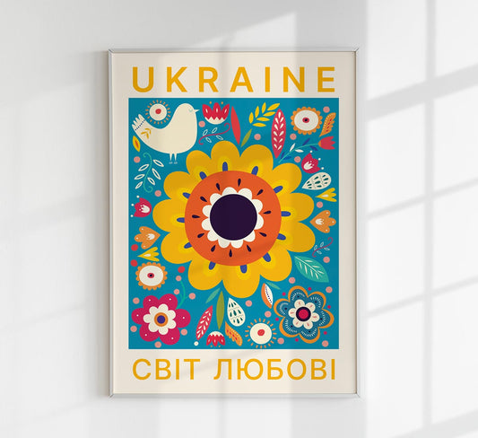 Ukraine Flower Market Art Poster