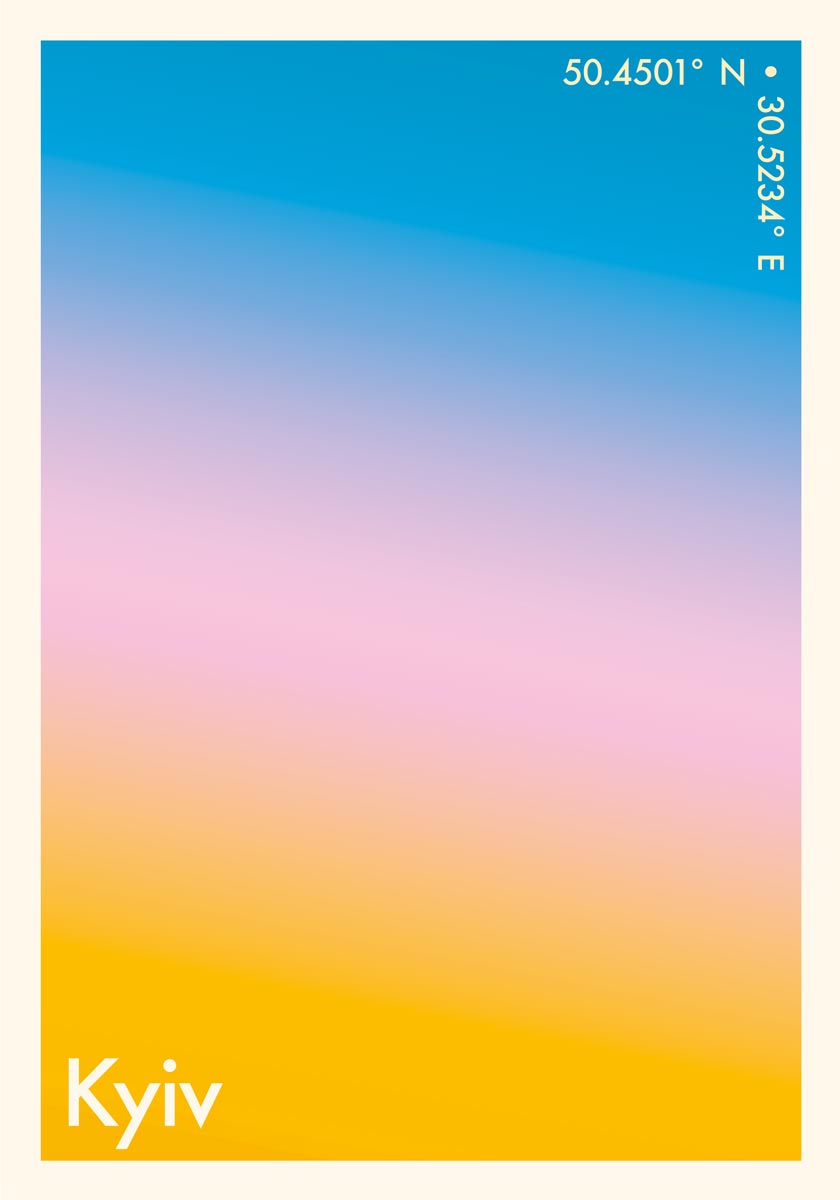 Kyiv Sunset Art Poster.