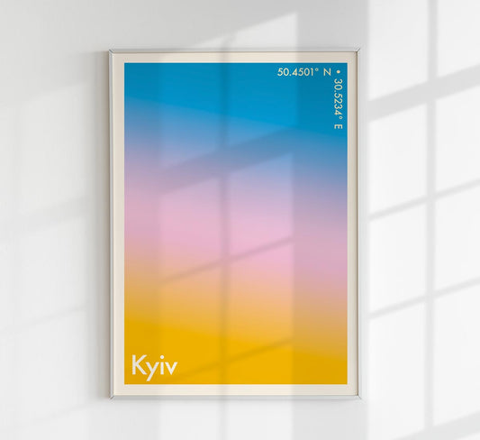 Kyiv Sunset Art Poster.