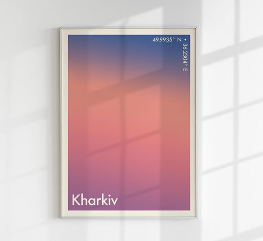 Kharkiv Sunset Art Poster