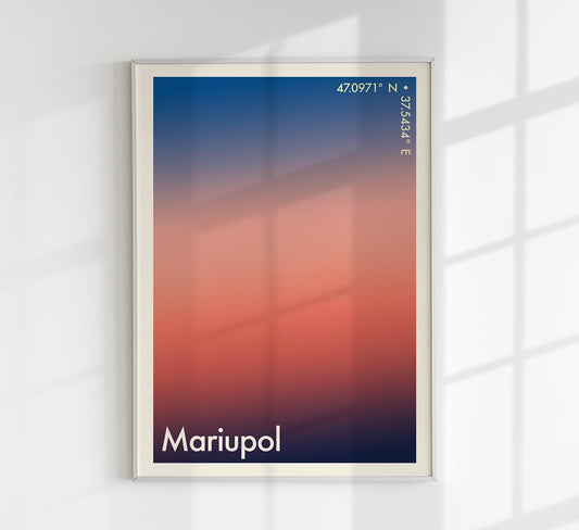 Mariupol Sunset Art Poster