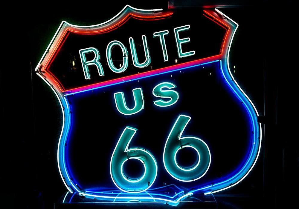 Route 66 Neon Sign by Carol M. Highsmith