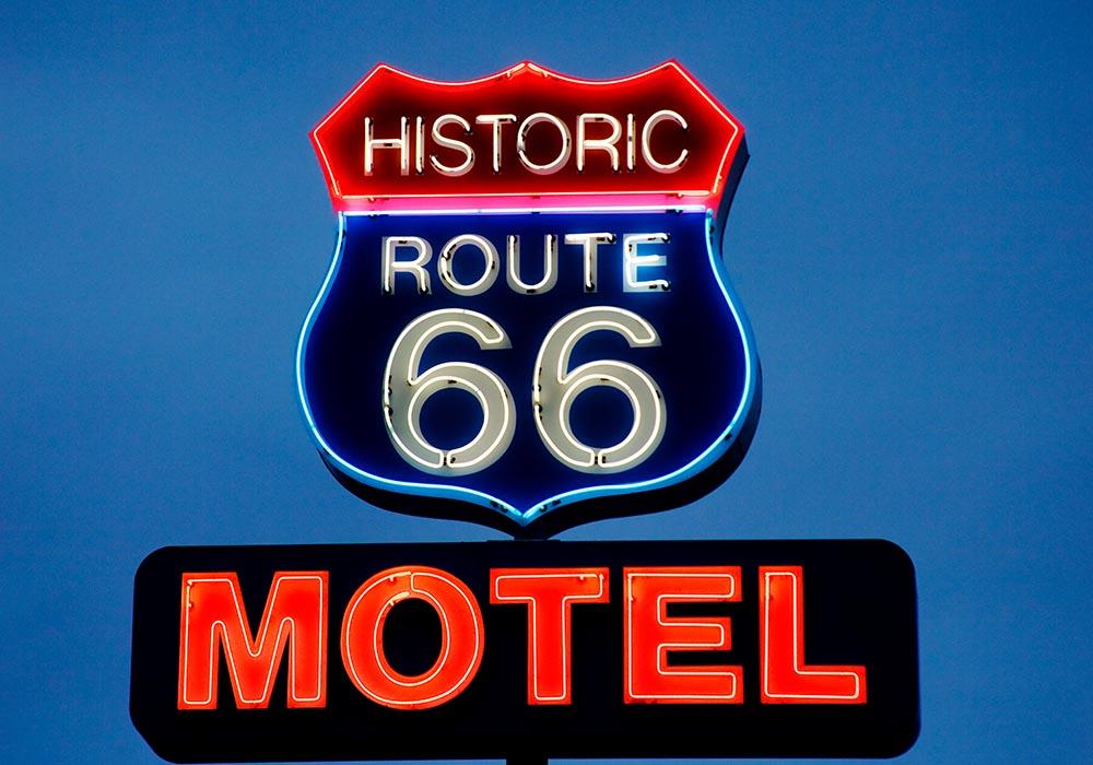 Historic Route 66 Motel Sign, Arizona by Carol M. Highsmith