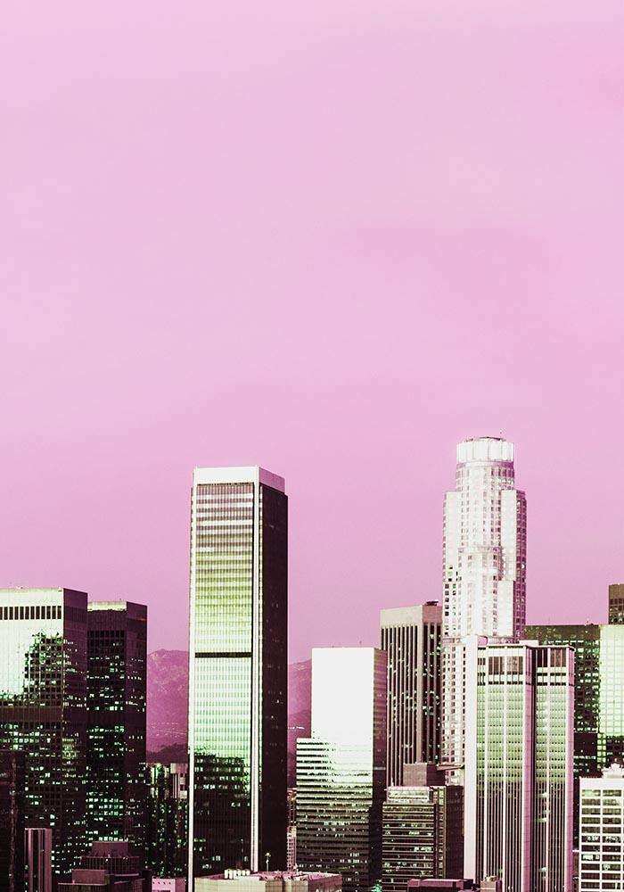 Skyline View of Los Angeles Pink, California by Carol M. Highsmith