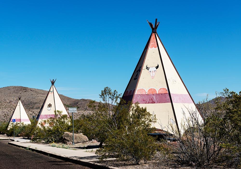 Tipi themed rest stop in Big Bend Ranch State Park by Carol M. Highsmith