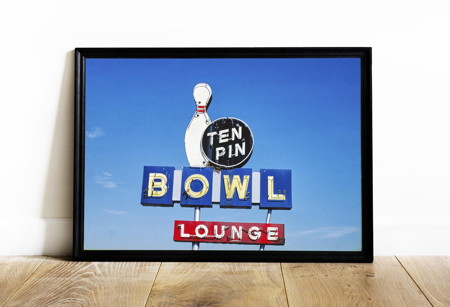 Ten Pin Bowl sign, Route 127, Carlyle, Illinois by John Margolies