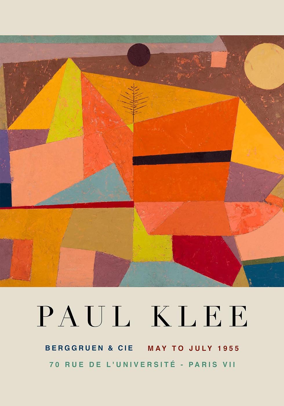 Paul Klee Joyful Mountain Art Exhibition Poster