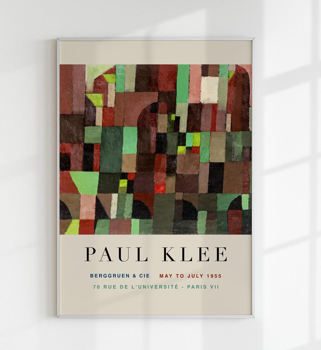 Paul Klee Red and Green Architecture Art Exhibition Poster