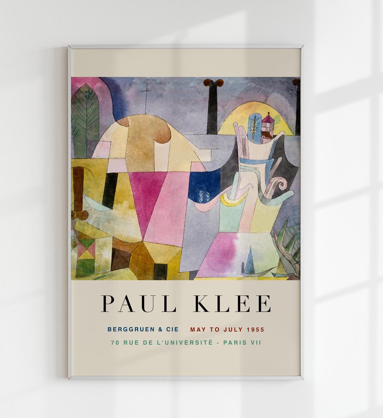 Paul Klee Black Columns Art Exhibition Poster