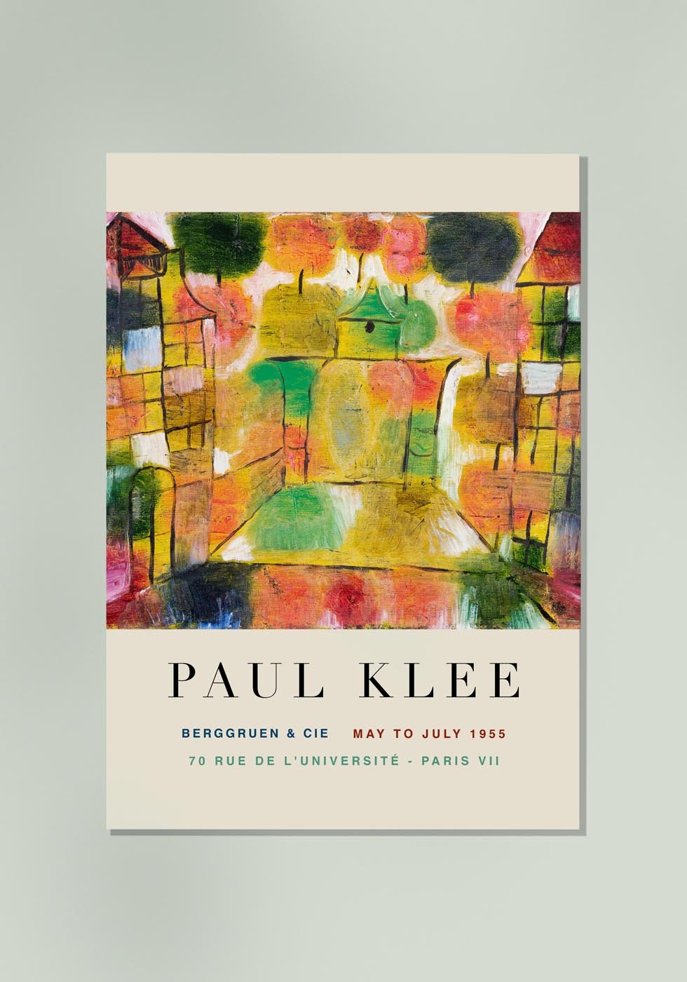 Paul Klee Tree and Architecture Art Exhibition Poster