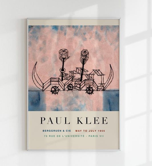 Paul Klee Old Steamboat Art Exhibition Poster