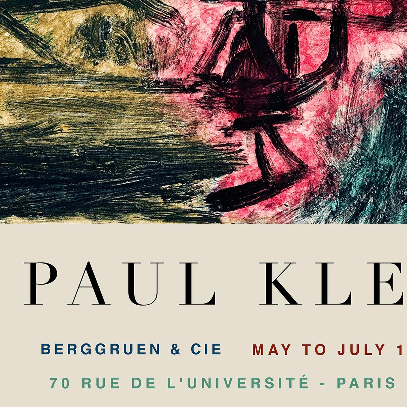 Paul Klee Fire Clown Art Exhibition Poster