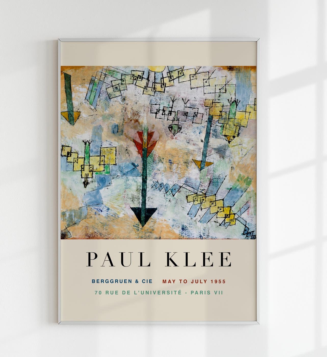 Paul Klee Birds Swooping Art Exhibition Poster