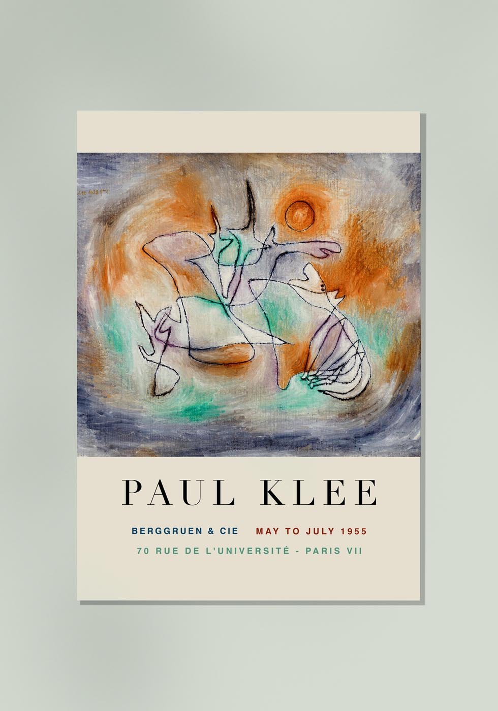 Paul Klee Howling Dog Art Exhibition Poster